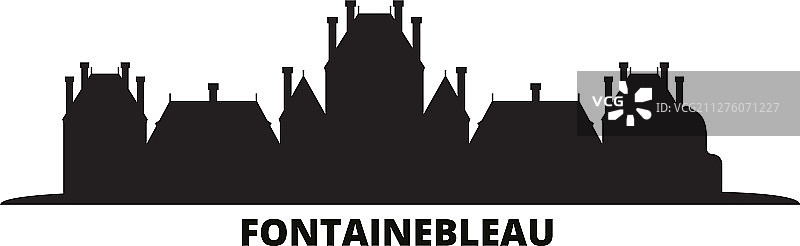 法国枫丹白露地标城市天际线图片素材