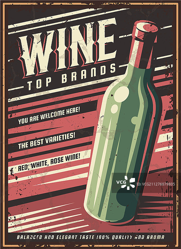 复古葡萄酒海报图片素材