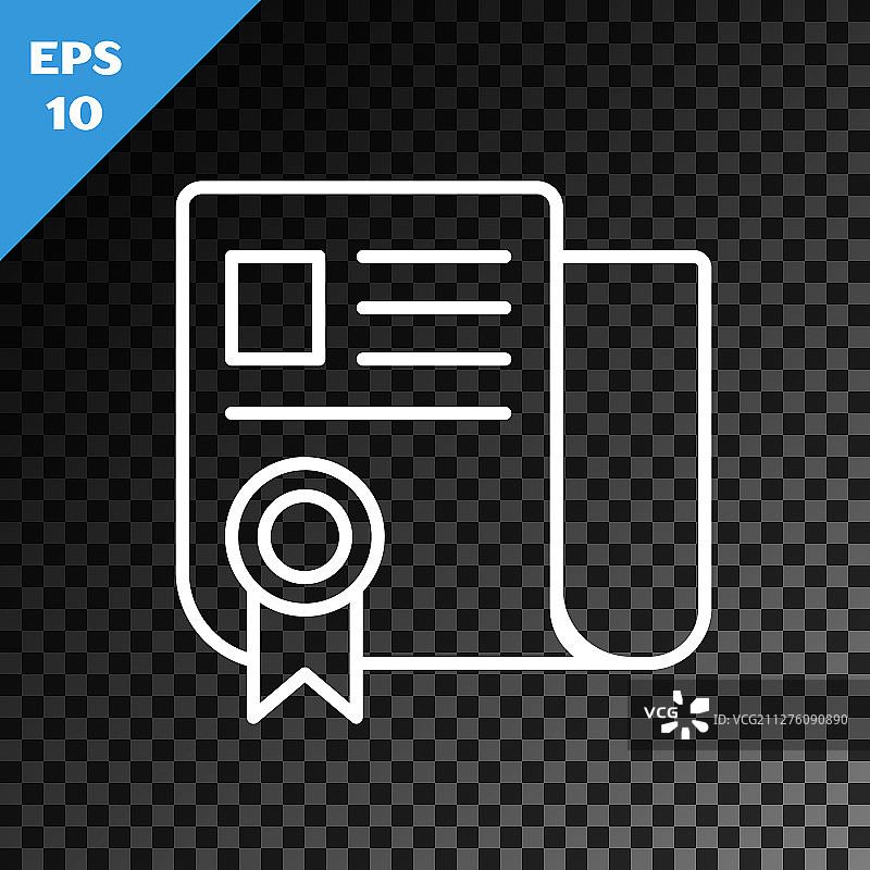 白色线条证书模板图标图片素材