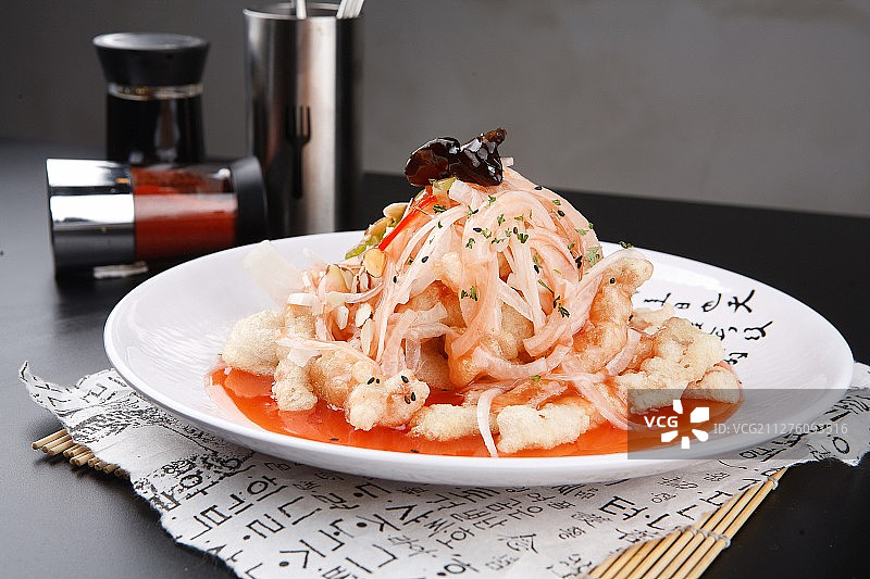 用糯米制作的糖醋里脊图片素材