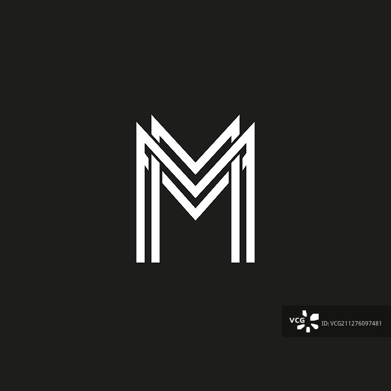 抽象字母M标志设计图片素材