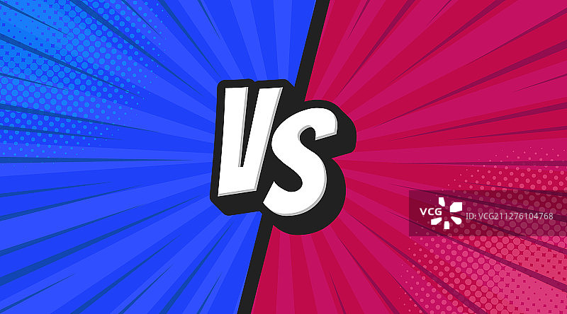 扁平风格的VS字母战斗背景图片素材
