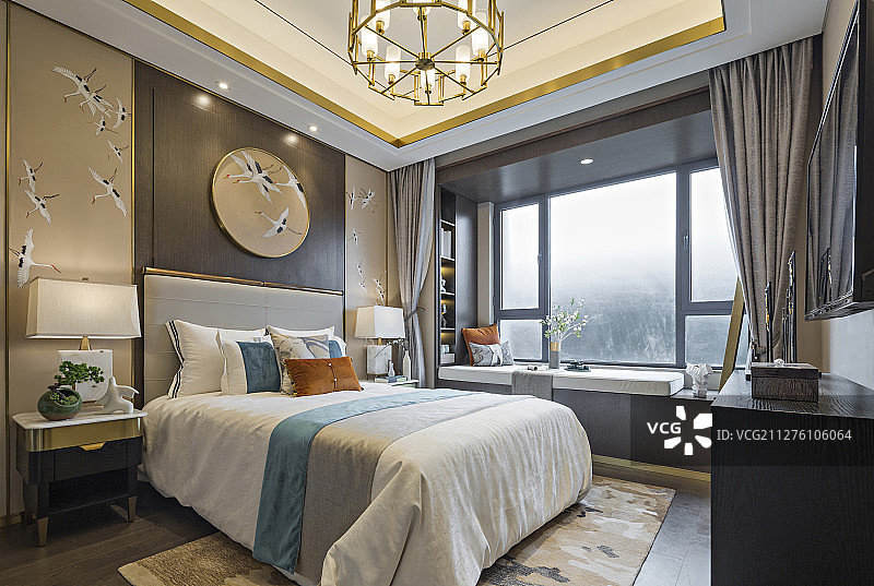 假日别墅卧室图片素材