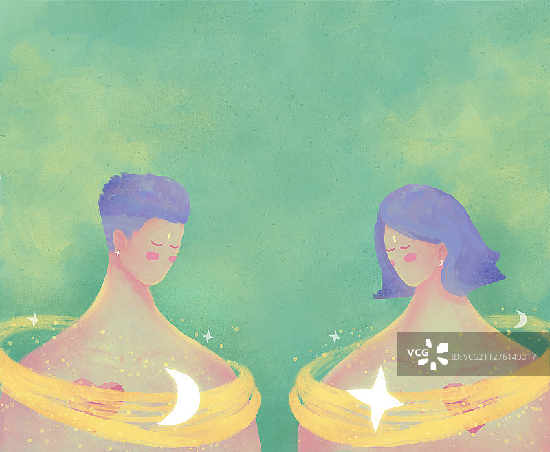 低头思考冥思的男生女生图片素材