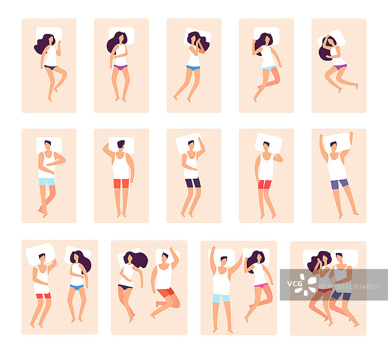 情侣睡眠姿势图片素材