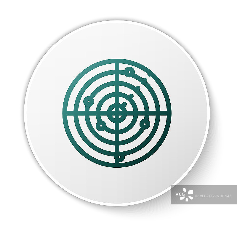 显示器上带有目标的绿色雷达正在搜索图片素材
