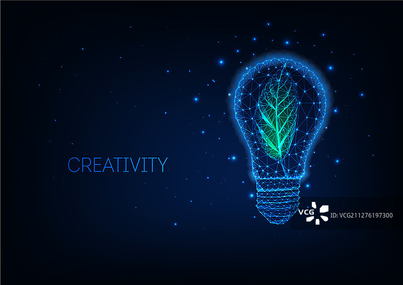 具有发光效果的未来可持续能源概念图片素材