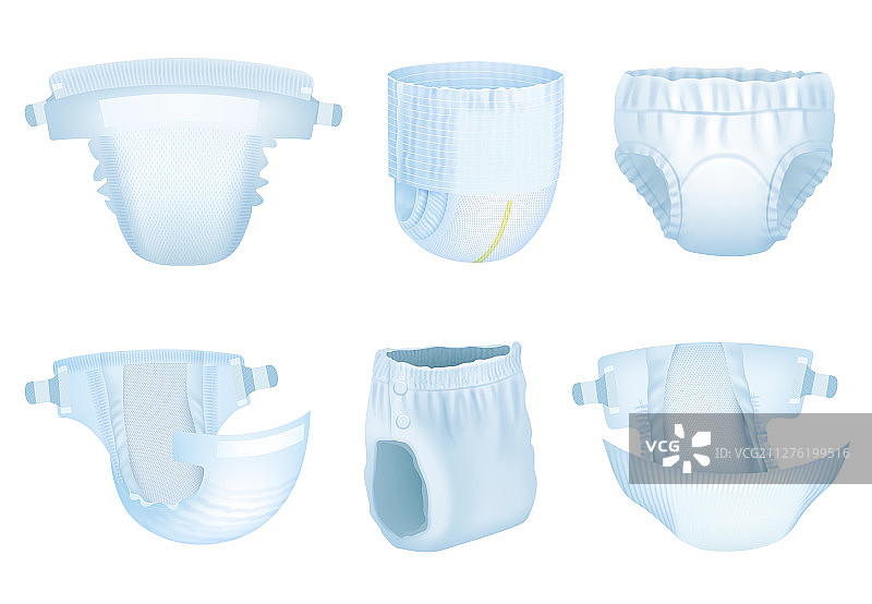 柔软干净的新生儿尿布图片素材