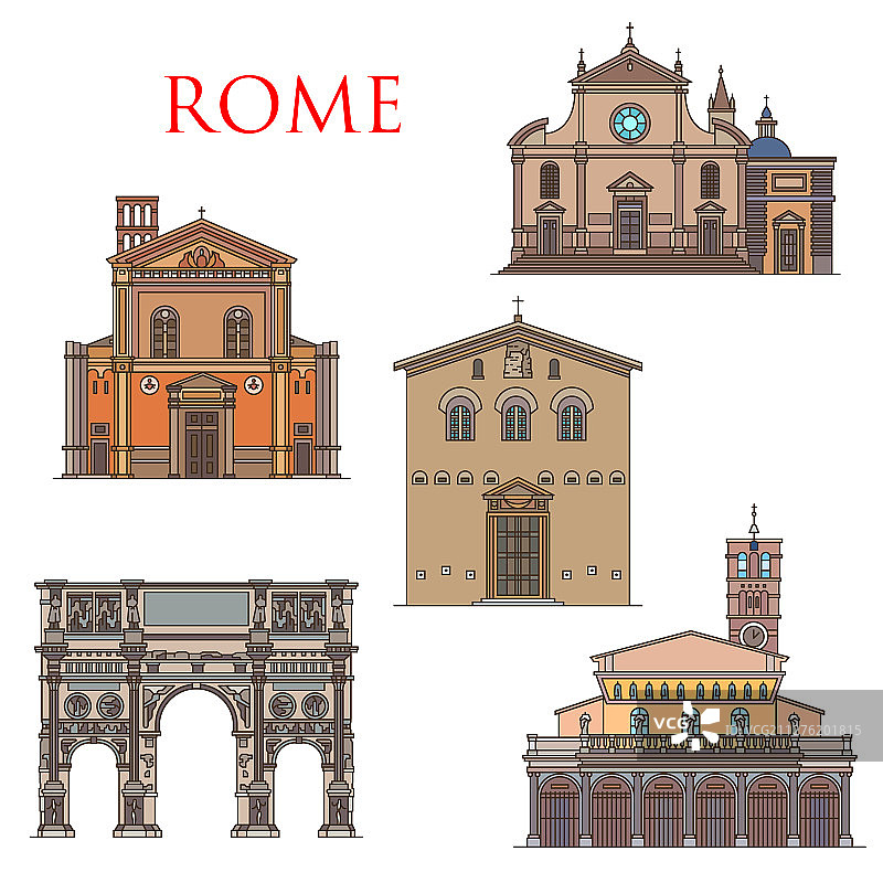 罗马著名建筑意大利地标建筑图片素材