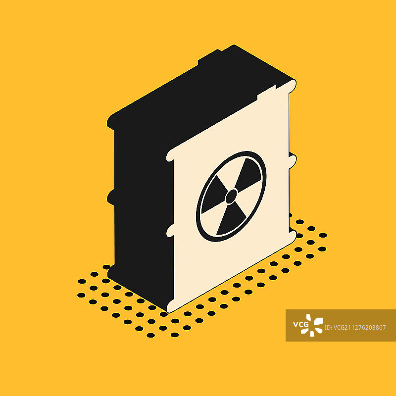 2.5D桶装放射性废料图标图片素材