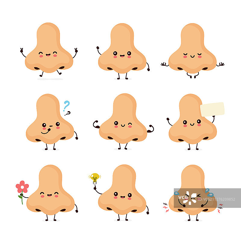 微笑的快乐人类鼻子图片素材