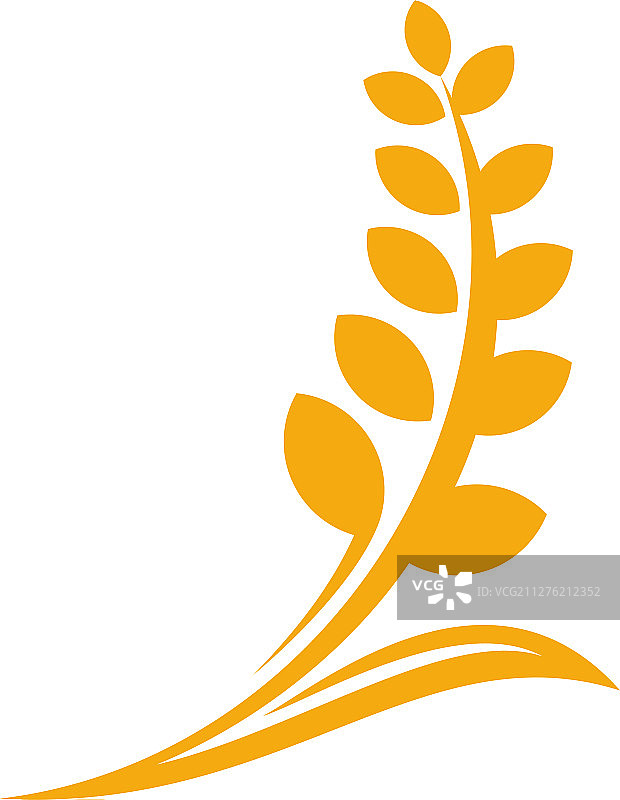 奢华小麦Logo模板图片素材