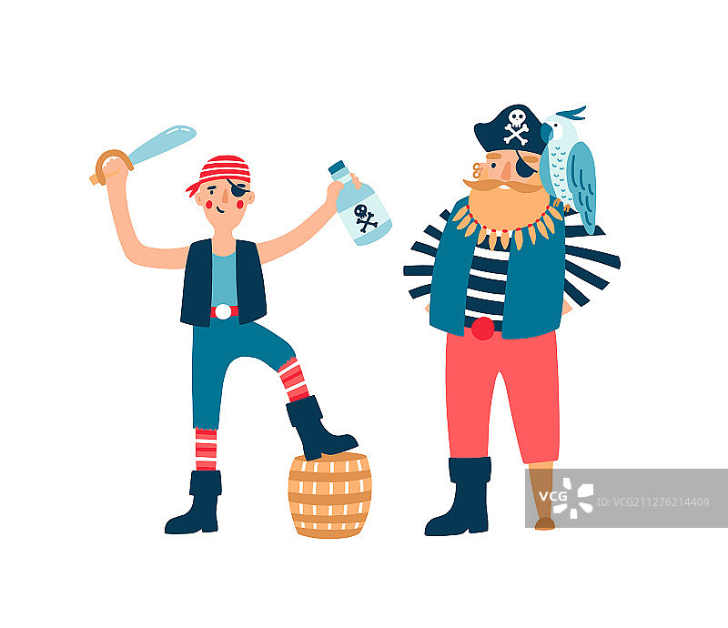 海盗卡通人物图片素材