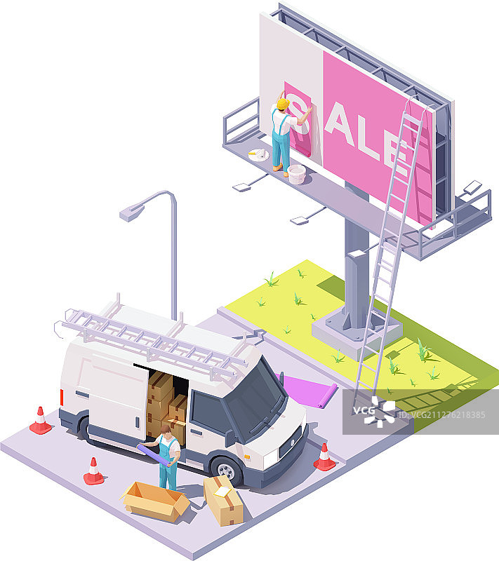 2.5D广告牌固定图片素材