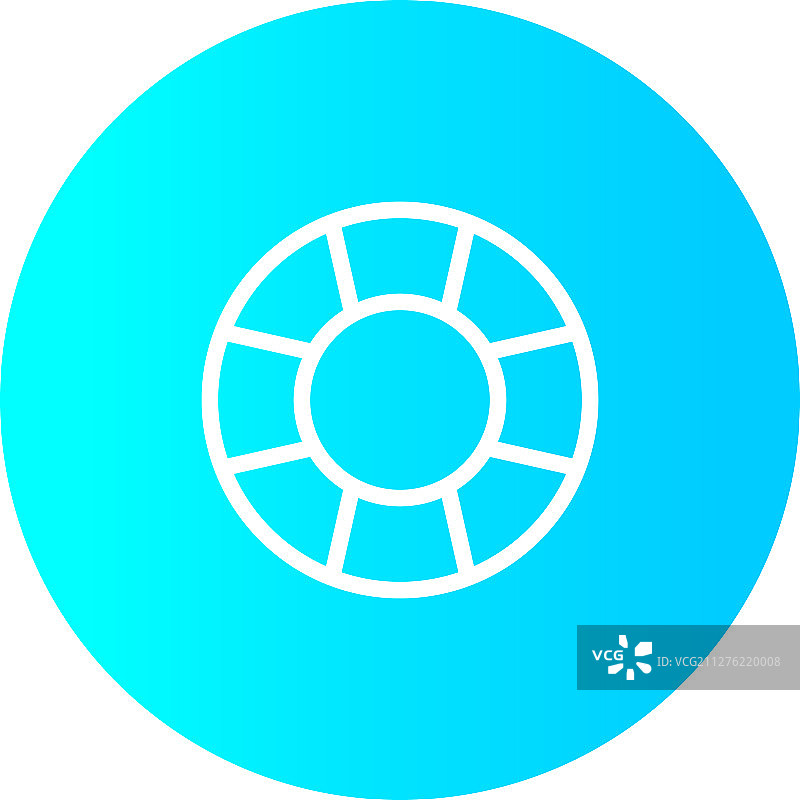 白色背景上的游泳圈图标图片素材