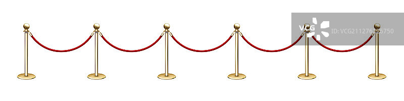 金色绳索隔离栏贵宾活动图片素材