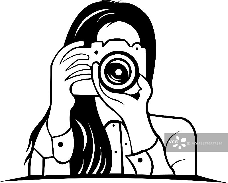 年轻女摄影师图片素材