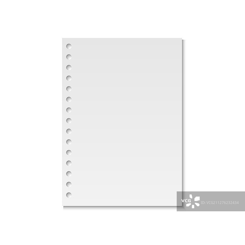 逼真笔记本纸张页面图片素材