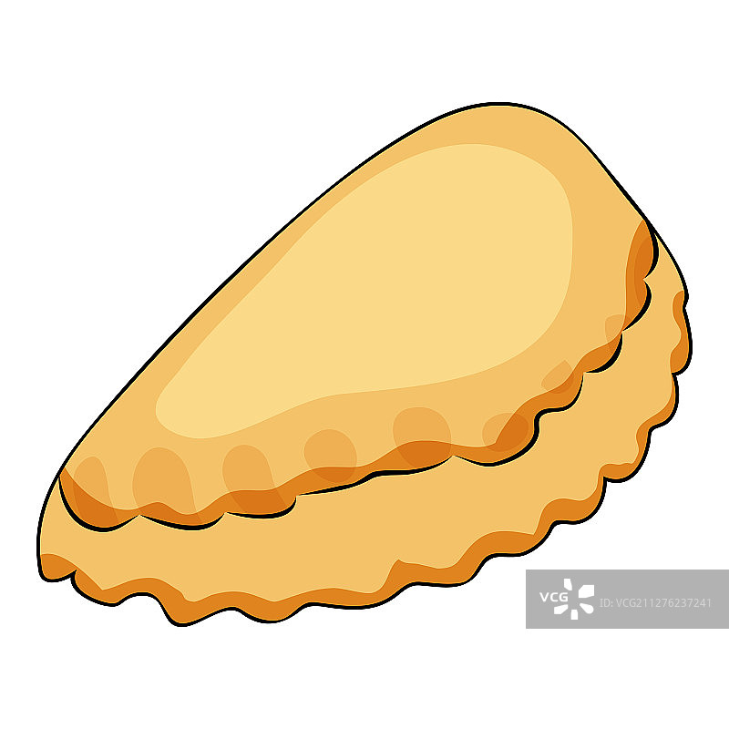 白色背景上的可爱卡通面包图片素材