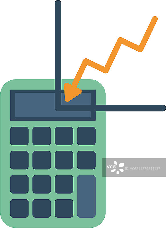 带计算器数学的金融统计图图片素材