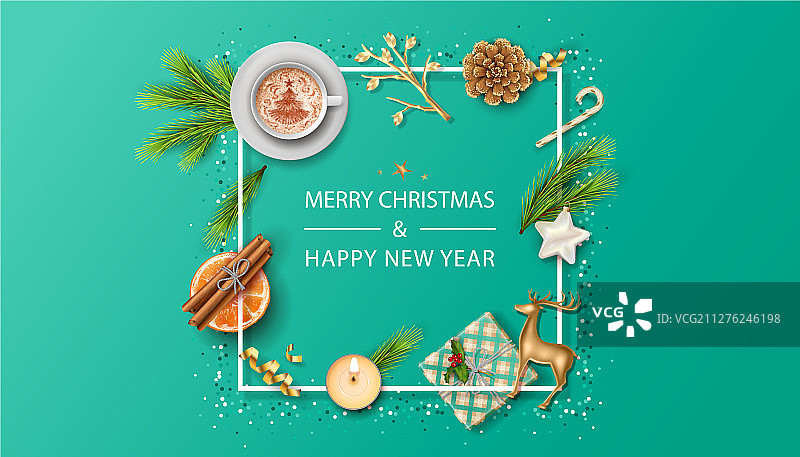 圣诞节假日相框图片素材