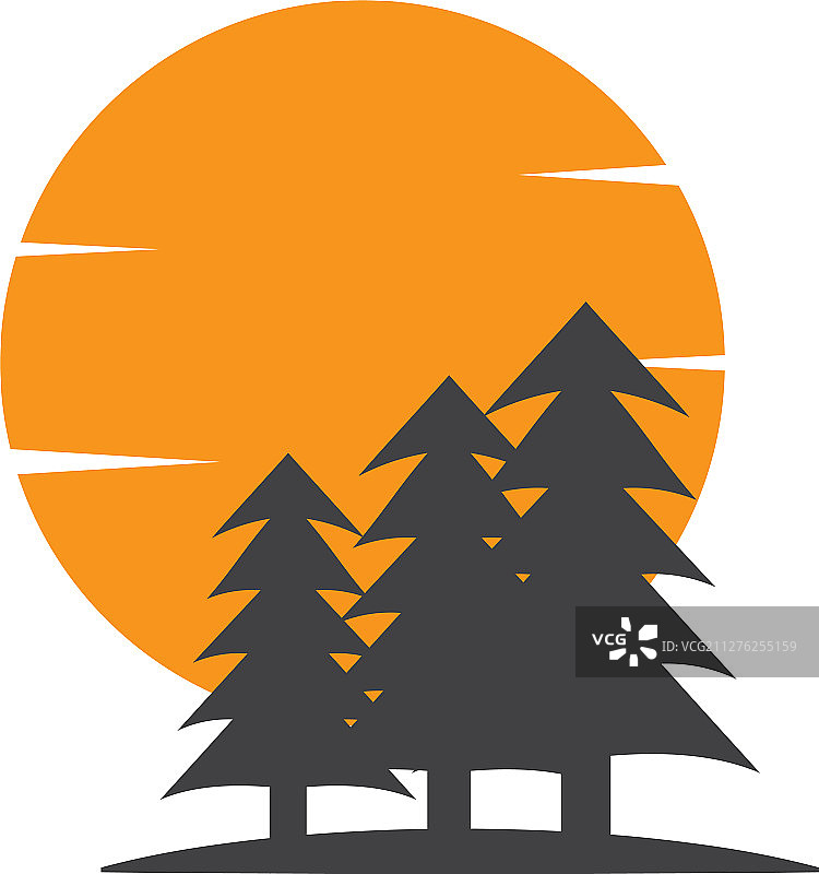 松树图标设计模板图片素材