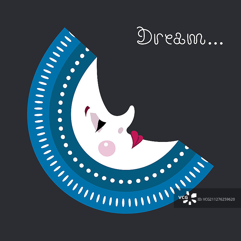 睡觉的月亮图片素材