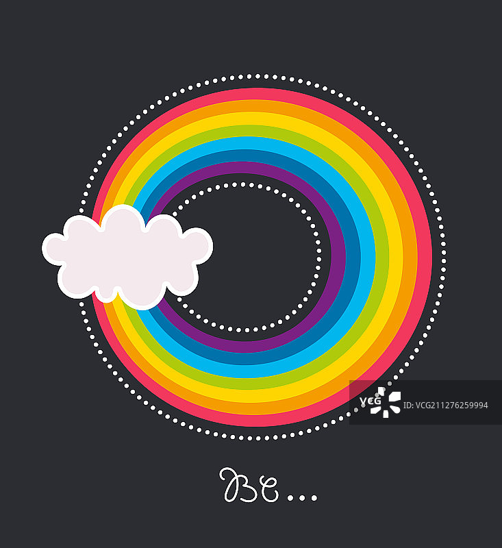 彩虹与云朵图片素材