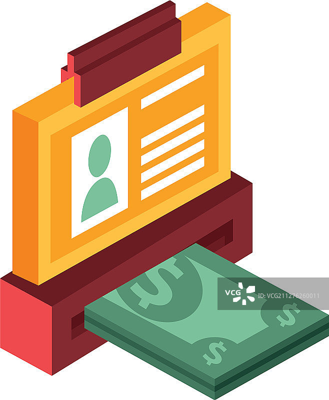 带ATM孔的账单货币图片素材