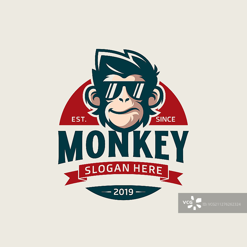 酷炫的猴子Logo设计图片素材