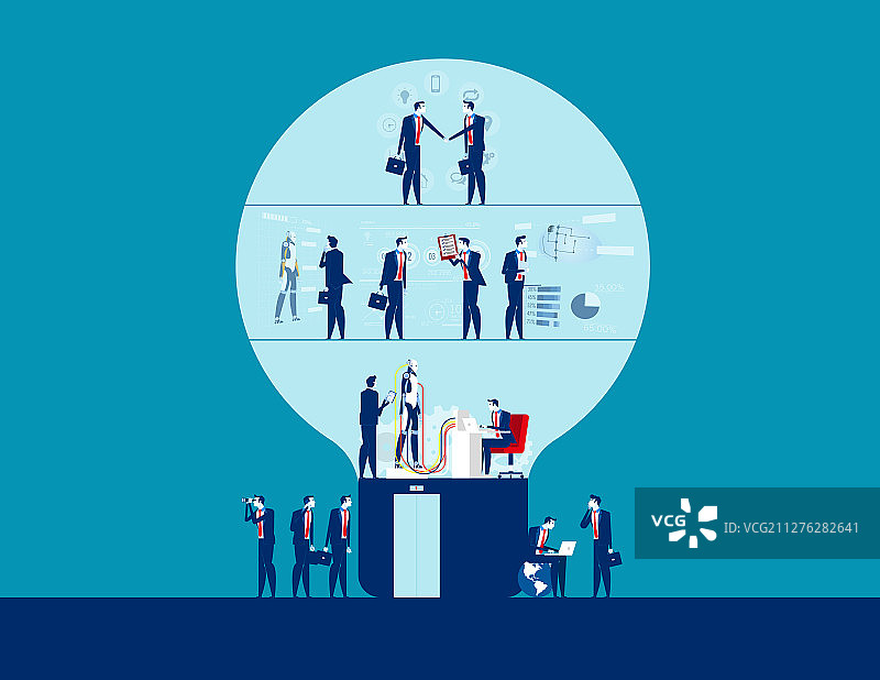 商务团队工作和分析概念图片素材
