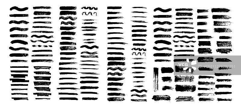 黑色标签的彩绘Grunge条纹图片素材