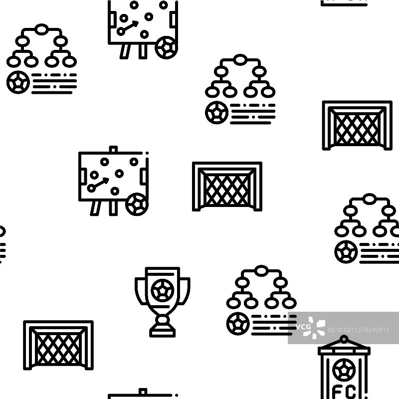 足球比赛无缝图案图片素材