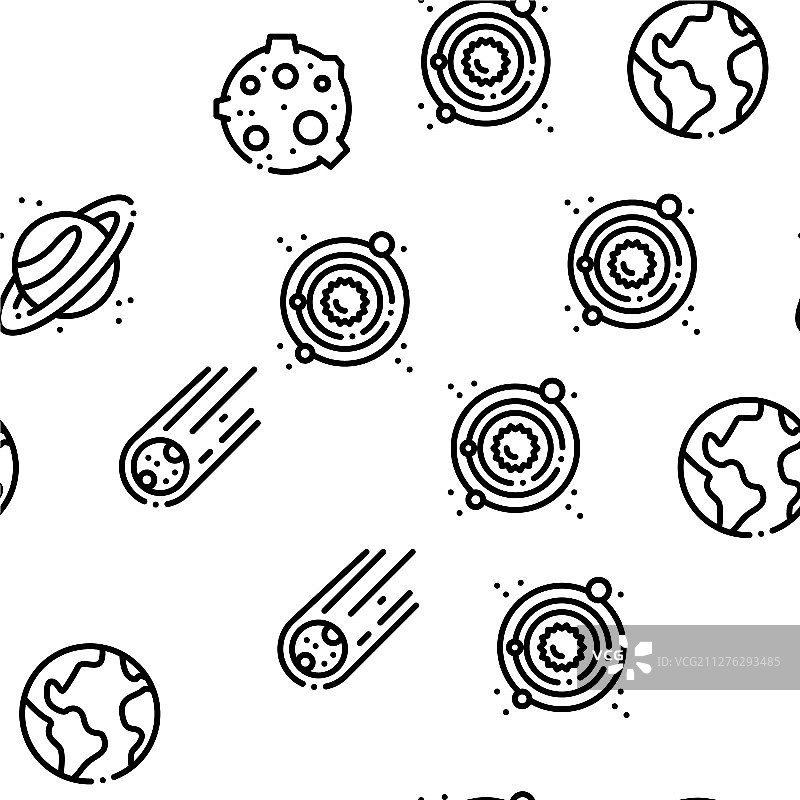 宇航员装备无缝图案图片素材