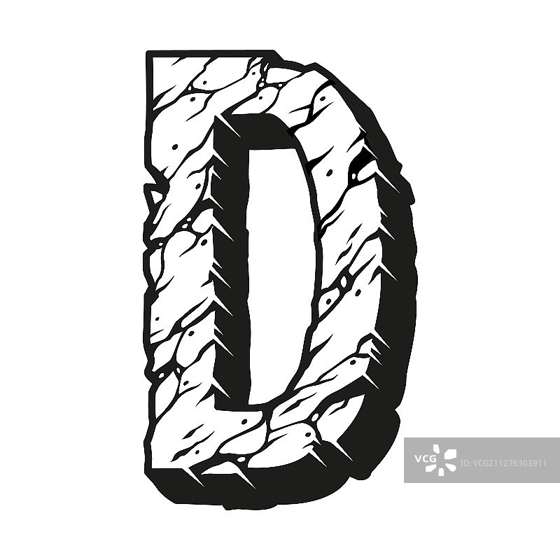 字母D沙漠复古设计模板图片素材