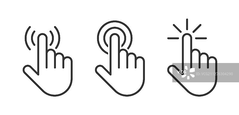 点击图标集合图片素材