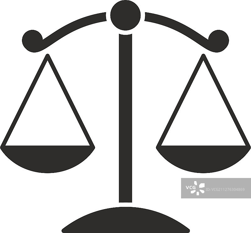 适用于应用和网站的扁平风格正义秤图标图片素材