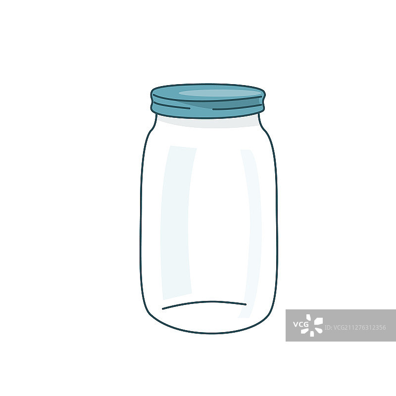 带盖的空玻璃罐图片素材