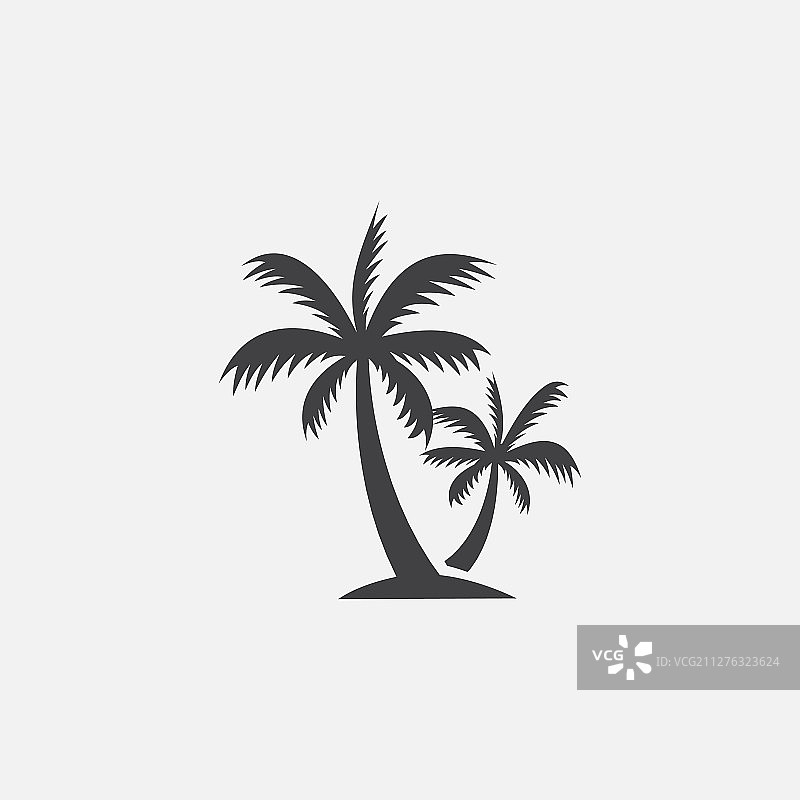 棕榈树图标/椰子树图标符号图片素材