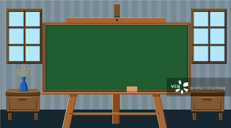 带黑板和抽屉的房间图片素材