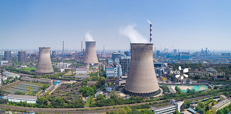 武汉钢铁厂航拍图片素材