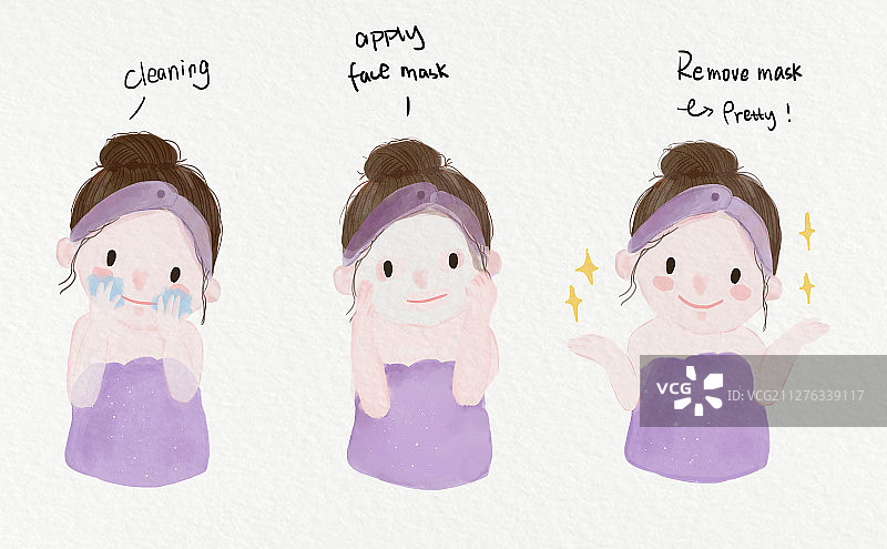 面膜女孩图片素材