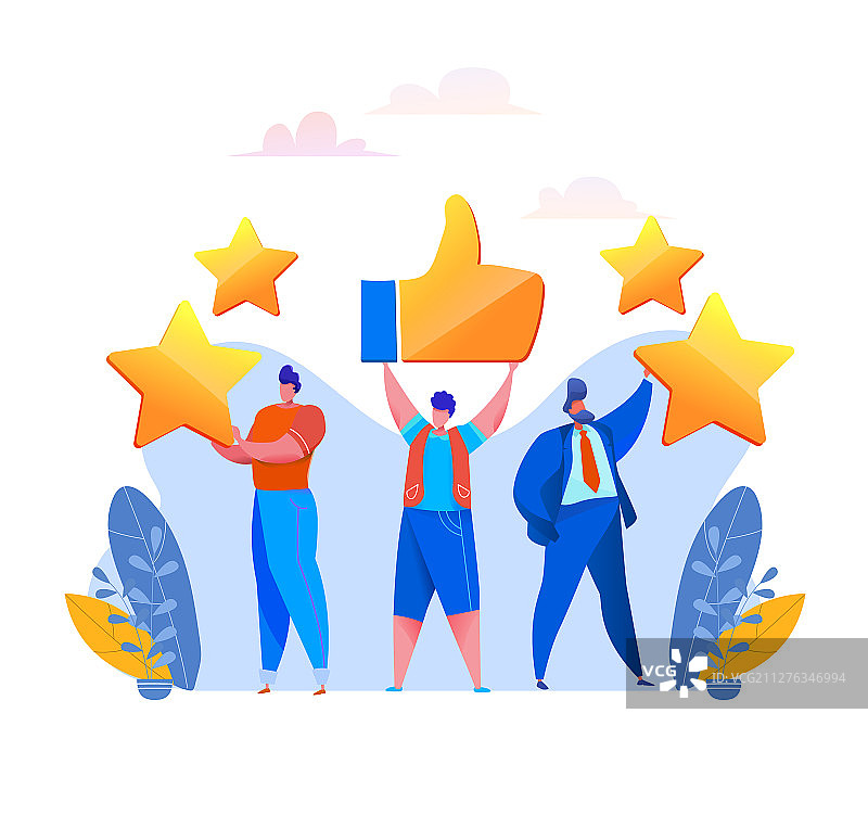 客户反馈星级评分图片素材