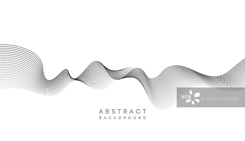 用于设计的黑色波浪抽象背景图片素材