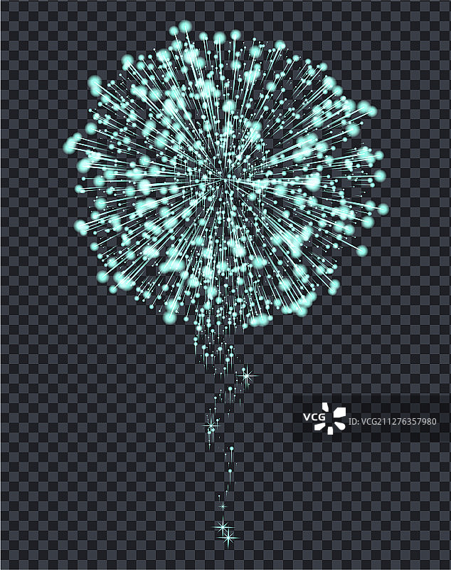 烟花绽放，闪耀装饰光芒图片素材