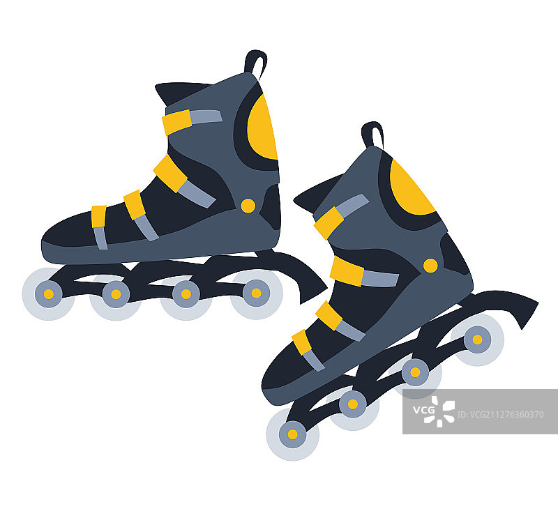 溜冰鞋扁平风格图片素材