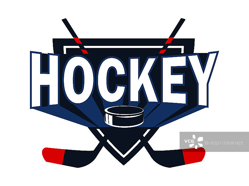 冰球联盟扁平风格标志模板图片素材