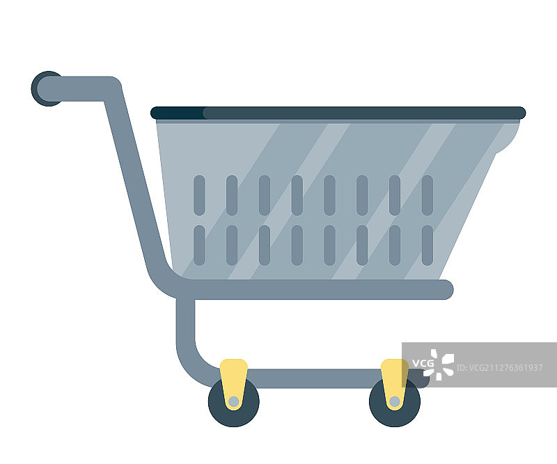 扁平化购物车隔离图标图片素材