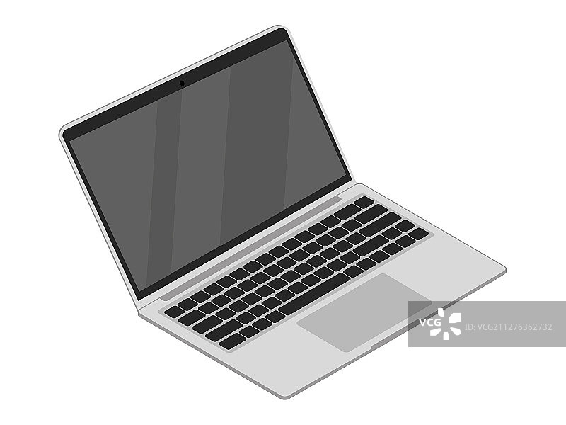 2.5D空白屏幕笔记本电脑图片素材
