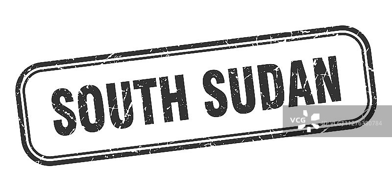 南苏丹邮票黑色Grunge风格图片素材